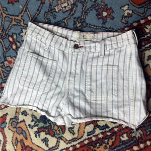 Lucky Brand Striped Jean Shorts 2.5” Inseam